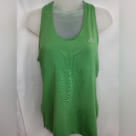 2/$30 ADIDAS Kelly Green Sleeveless Relaxed Active Tank Top (#462) - Picture 1 of 7
